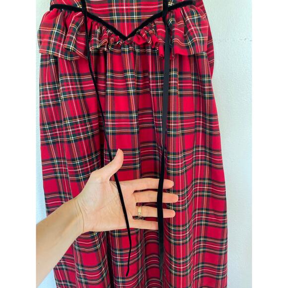 Eliza Faulkner Tessa Dress Red Plaid Size Medium - Picture 6 of 8